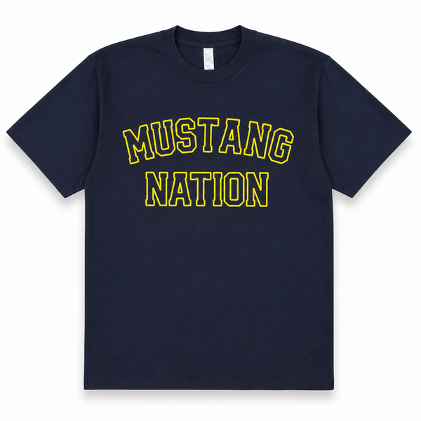Mustang Nation Navy Tee (Adult)