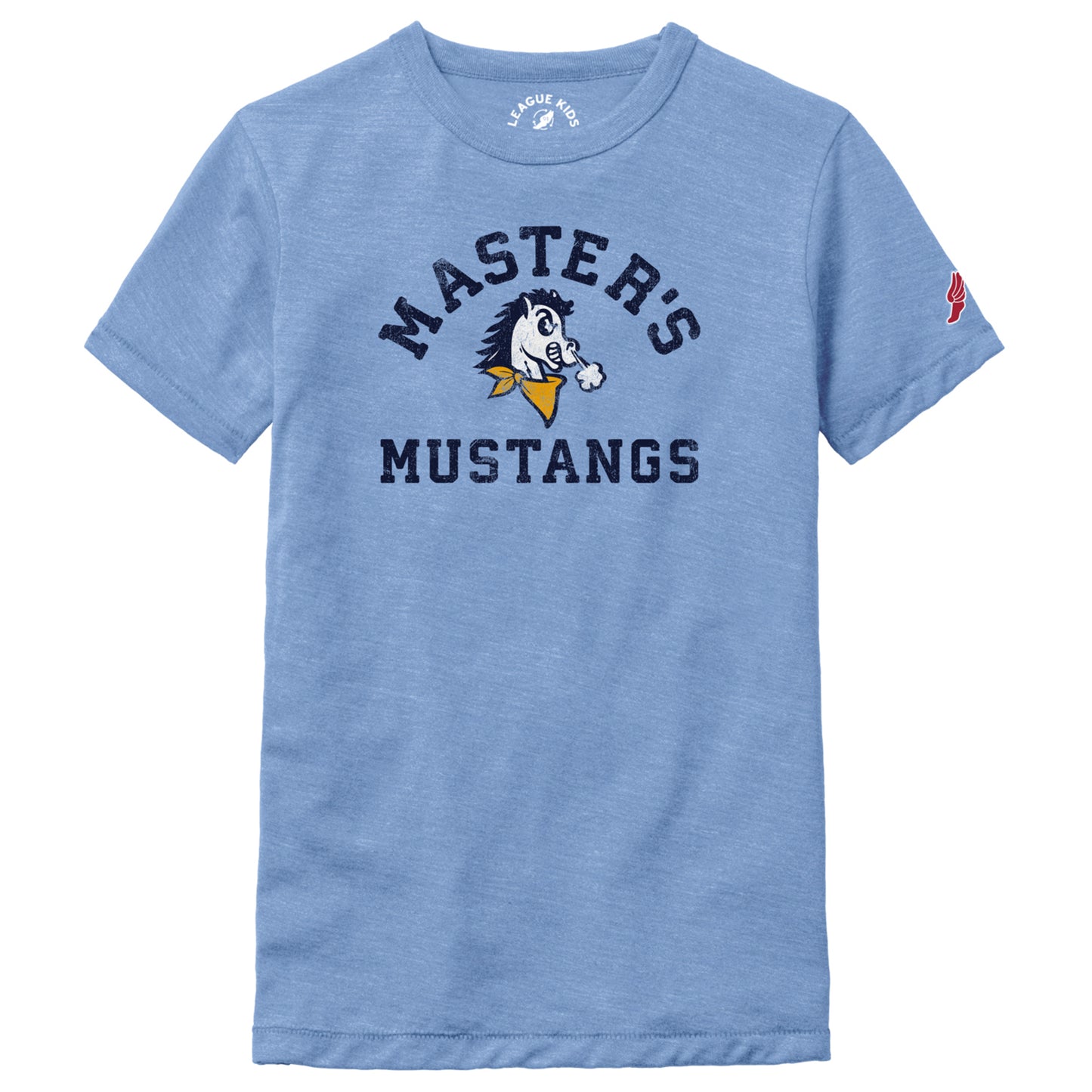 Heather Power Blue Cartoon Monty Youth Tee