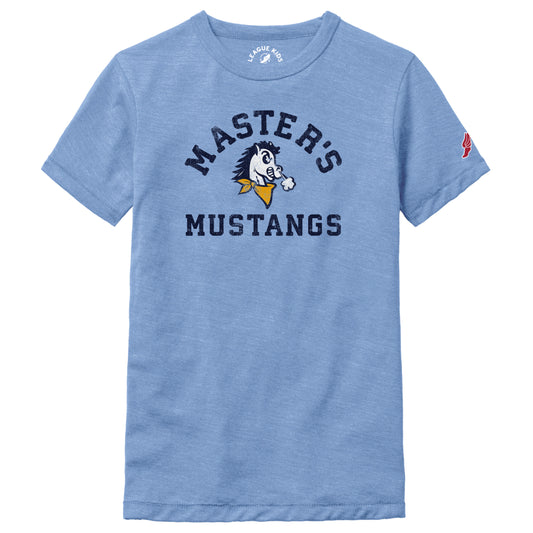 Heather Power Blue Cartoon Monty Youth Tee