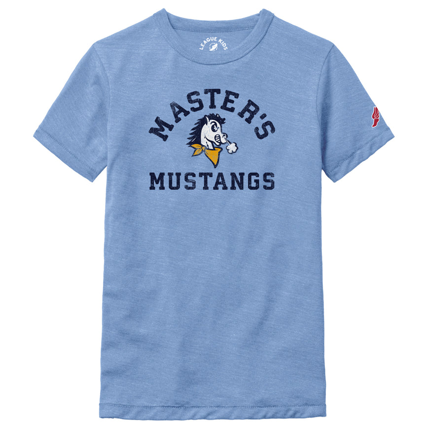 Heather Power Blue Cartoon Monty Kids Victory Falls Tee