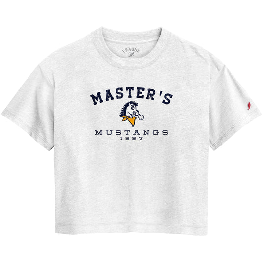 Mustangs White Cropped Intramural Tee