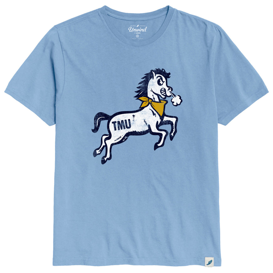 Cartoon Monty Power Blue Tumble Tee