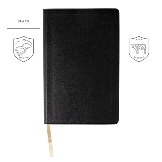 LSB 2 Column Verse-by-verse Paste Down Black Faux Leather Indexed