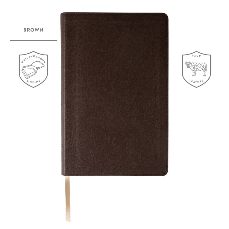 LSB 2 Column Verse-by-verse Paste Down Brown Faux Leather Indexed