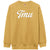 TMU Vintage Gold Puff Script Essential Crew