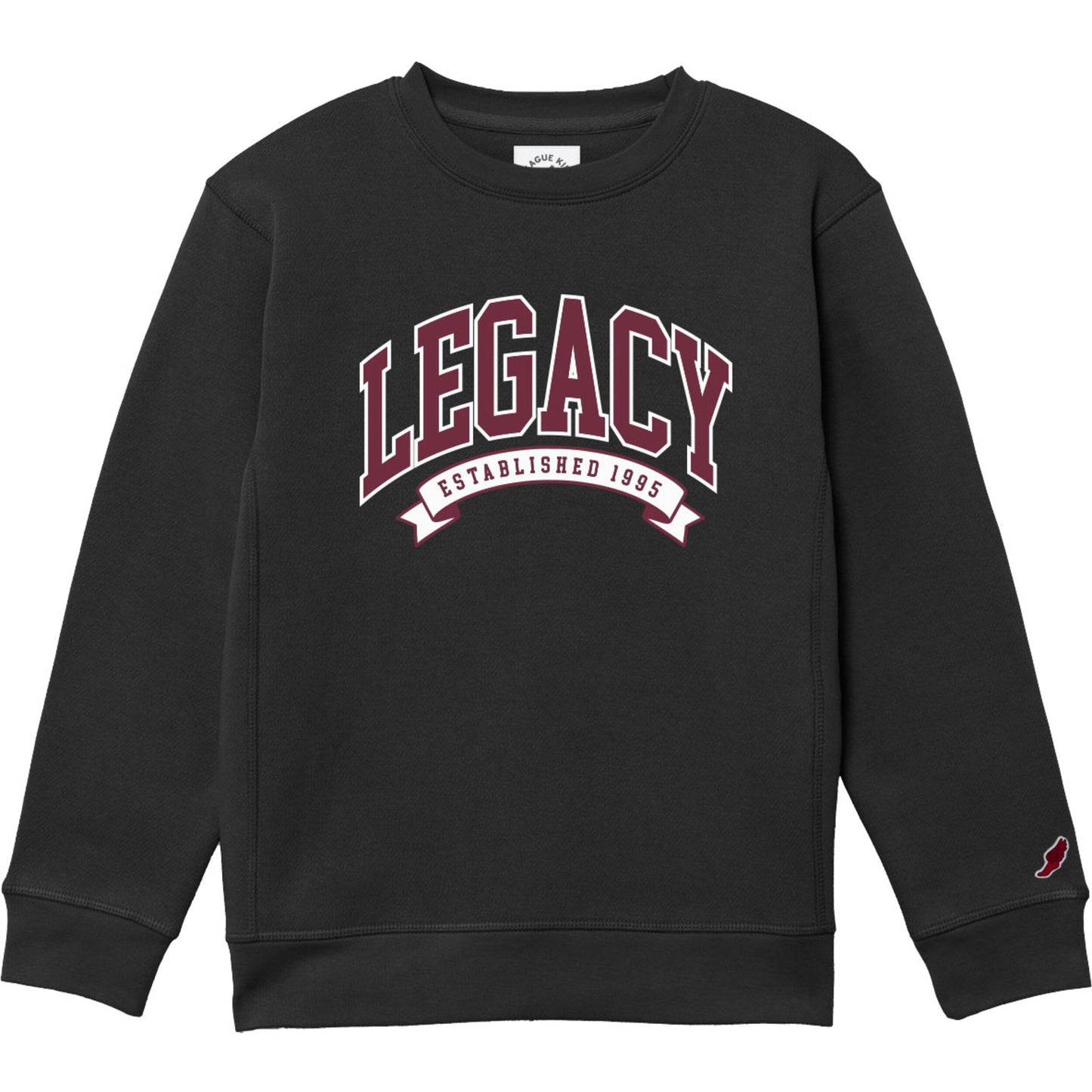 LCA Youth Black Crew Sweatshirt