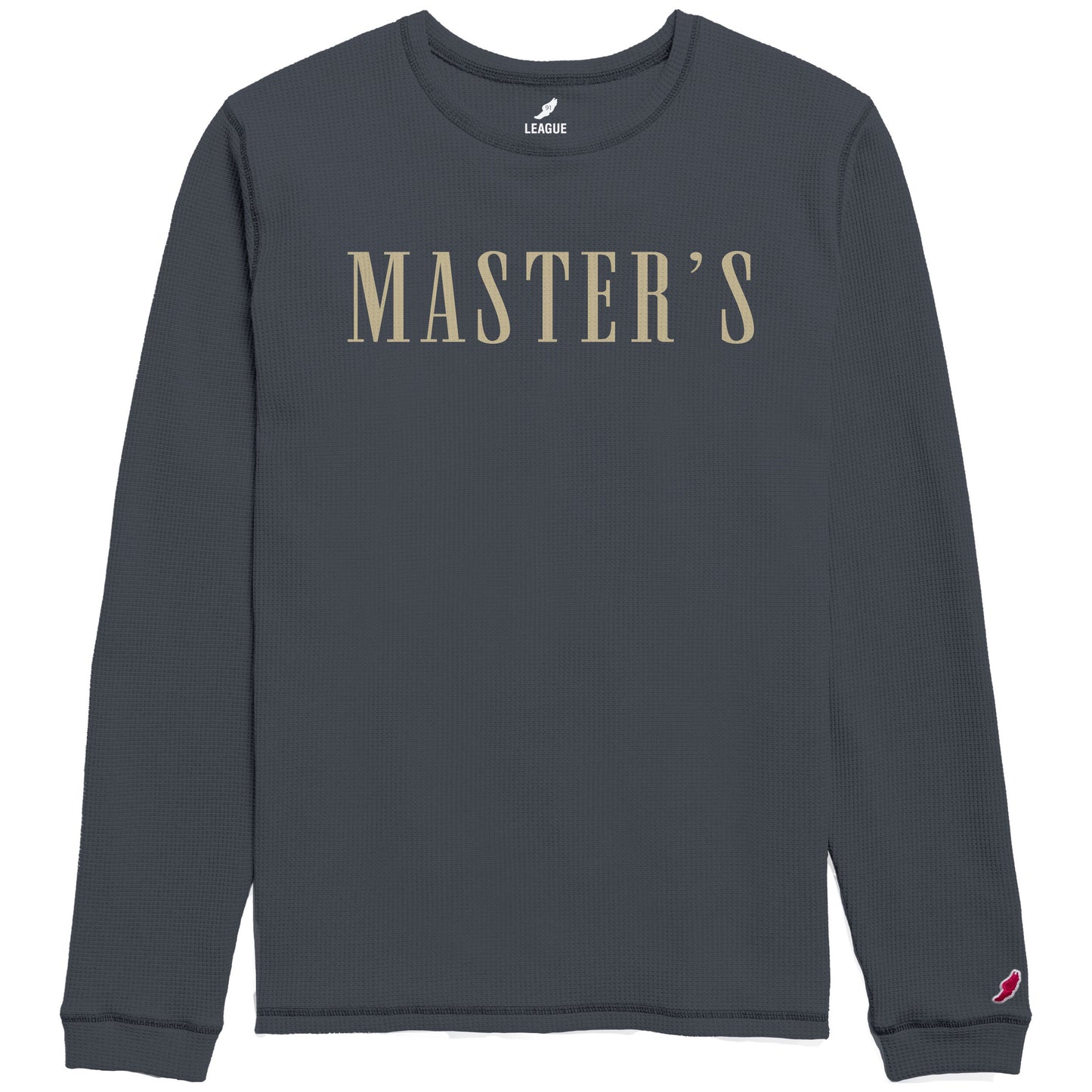 Master's Spring Navy Waffle Crew