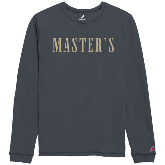 Master's Spring Navy Waffle Crew