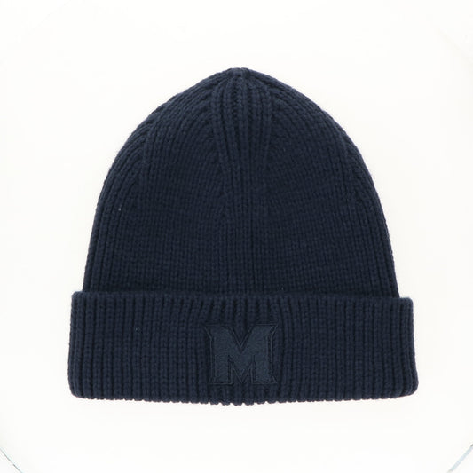 "M" Beanie Navy
