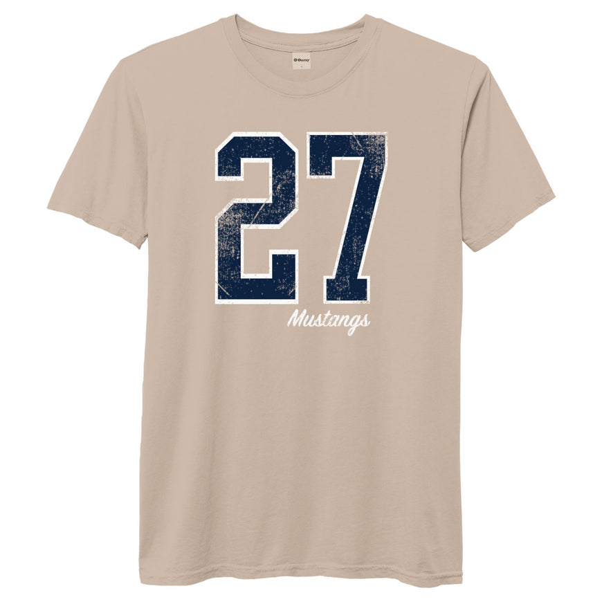 Mustangs 27 Tan Tee