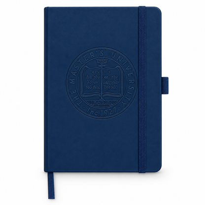 TMU Seal Navy Satin Notebook