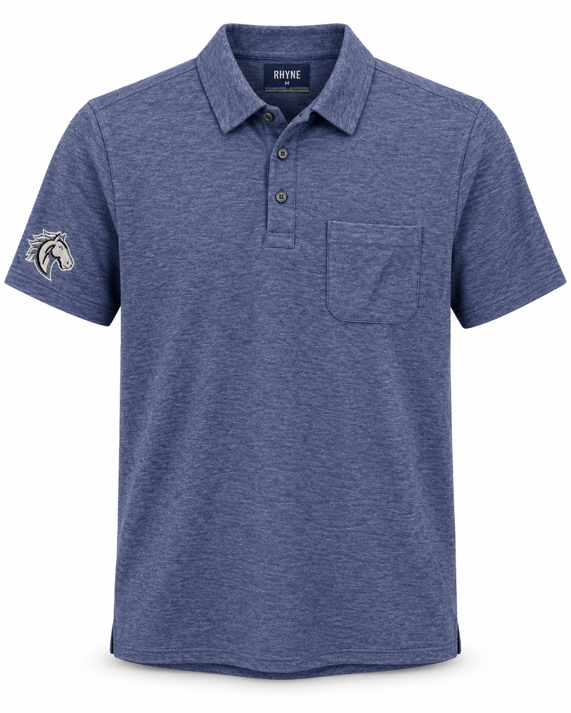Rhone WFH Polo- Vintage Indigo/Slate Blue Heather