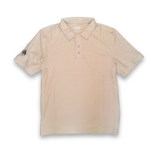 Rhone Casual Seersucker Polo - Teak Brown