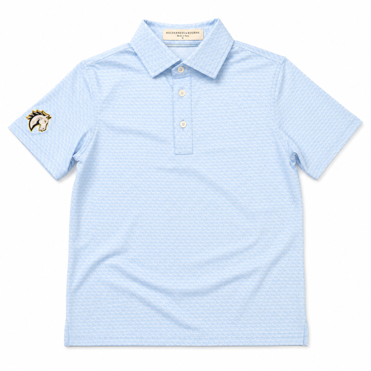 Holderness & Bourne: Youth The Bassett Polo (Vista Blue)