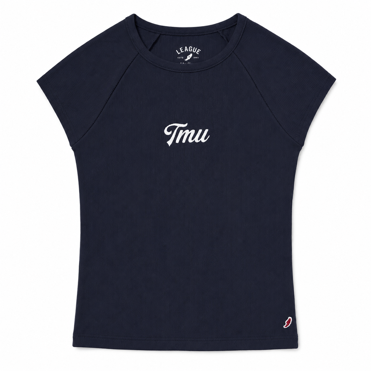 Retro Rib Babydoll Tee TMU (Navy w/ White)