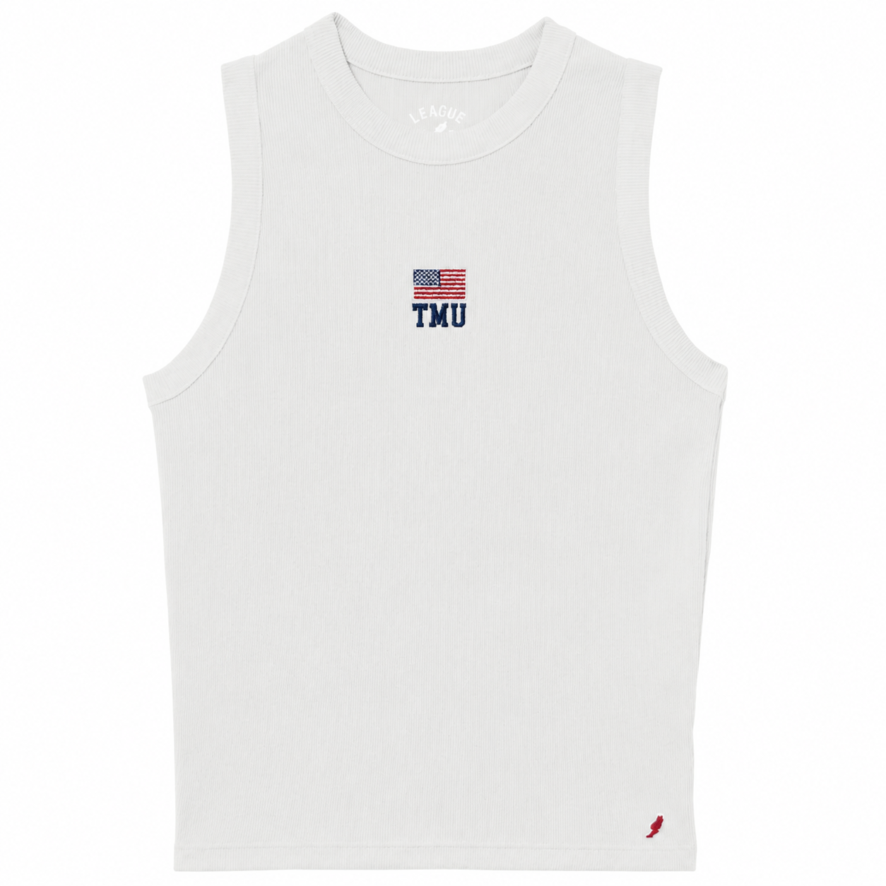 Retro Rib Tank Flag+TMU (Sno White w/ Navy)