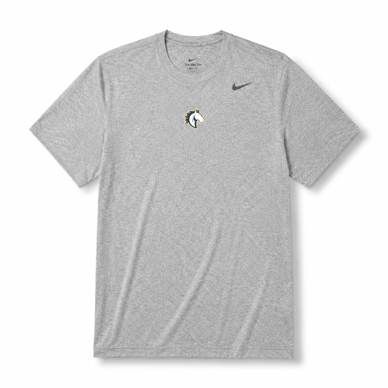 Nike Dri-FIT Legend Short Sleeve Tee (Gray) with horse head