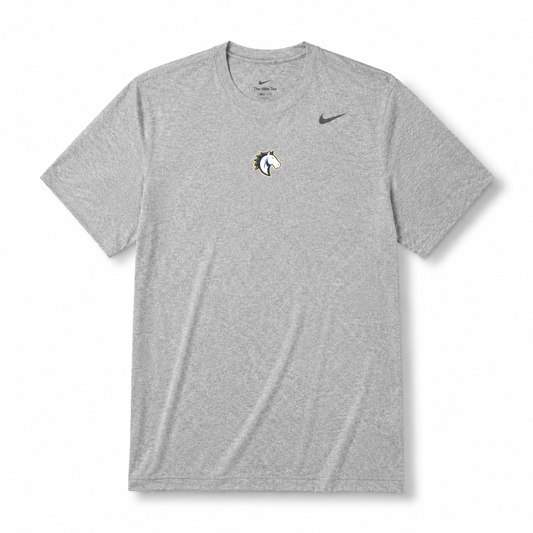 Nike Dri-FIT Legend Short Sleeve Tee (Grey) with horse head