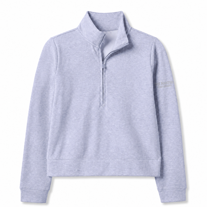 Travis Mathew Women's Cloud 1/2 Zip 2.0- Heather Soft Blue