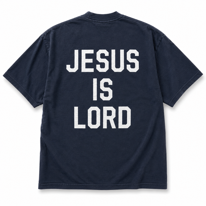 Jesus is Lord Tee Navy