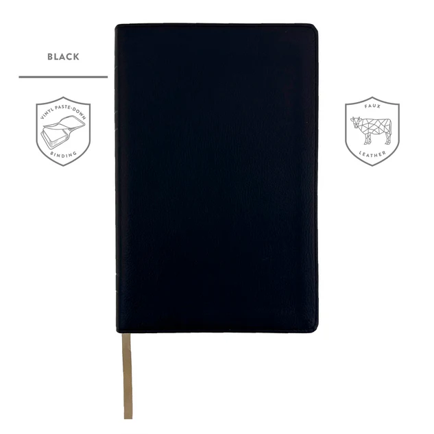LSB Handy Size Paste-Down Black Faux Leather (Red Letter)