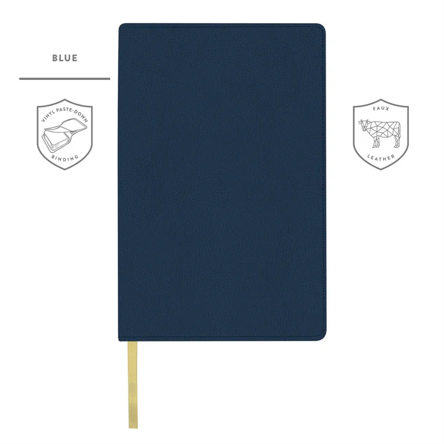 LSB Handy Size Paste-Down Blue Faux Leather (Red Letter)