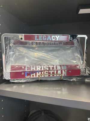 Legacy Burgundy License Plate Frame