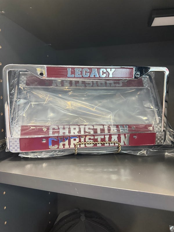 Legacy Burgundy License Plate Frame