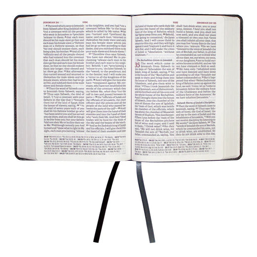 LSB Bible Portable Paragraph Reference (Red Letter) (Faux Leather)
