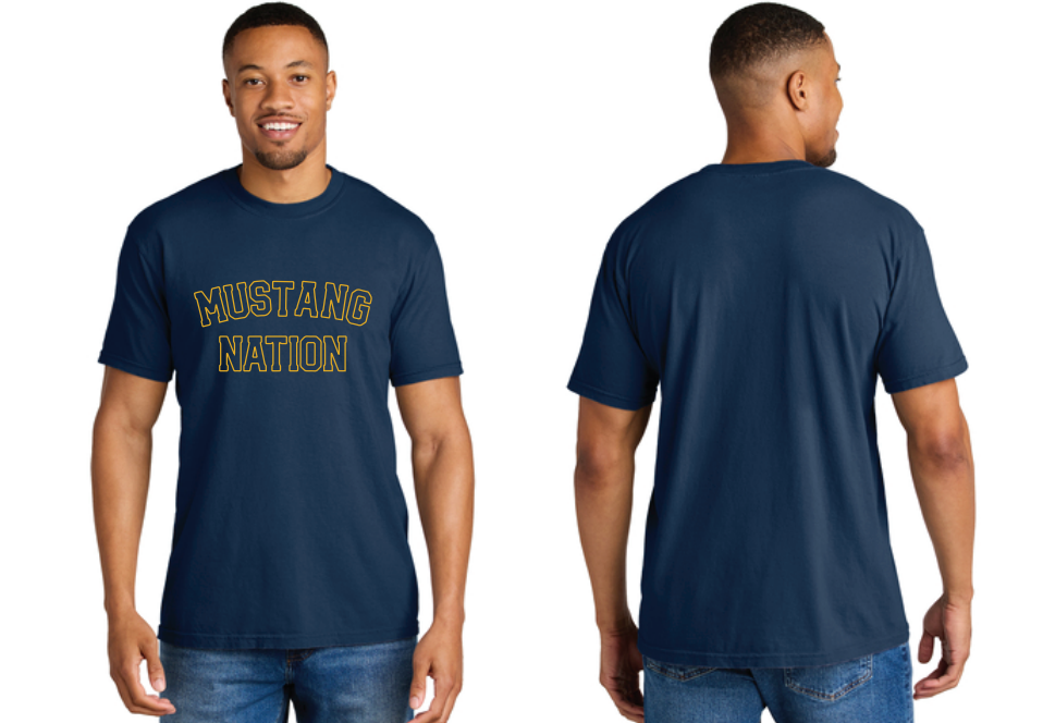 Mustang Nation Navy Tee (Adult)