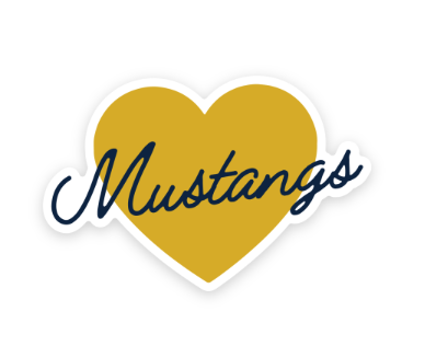 Mustangs Heart Sticker