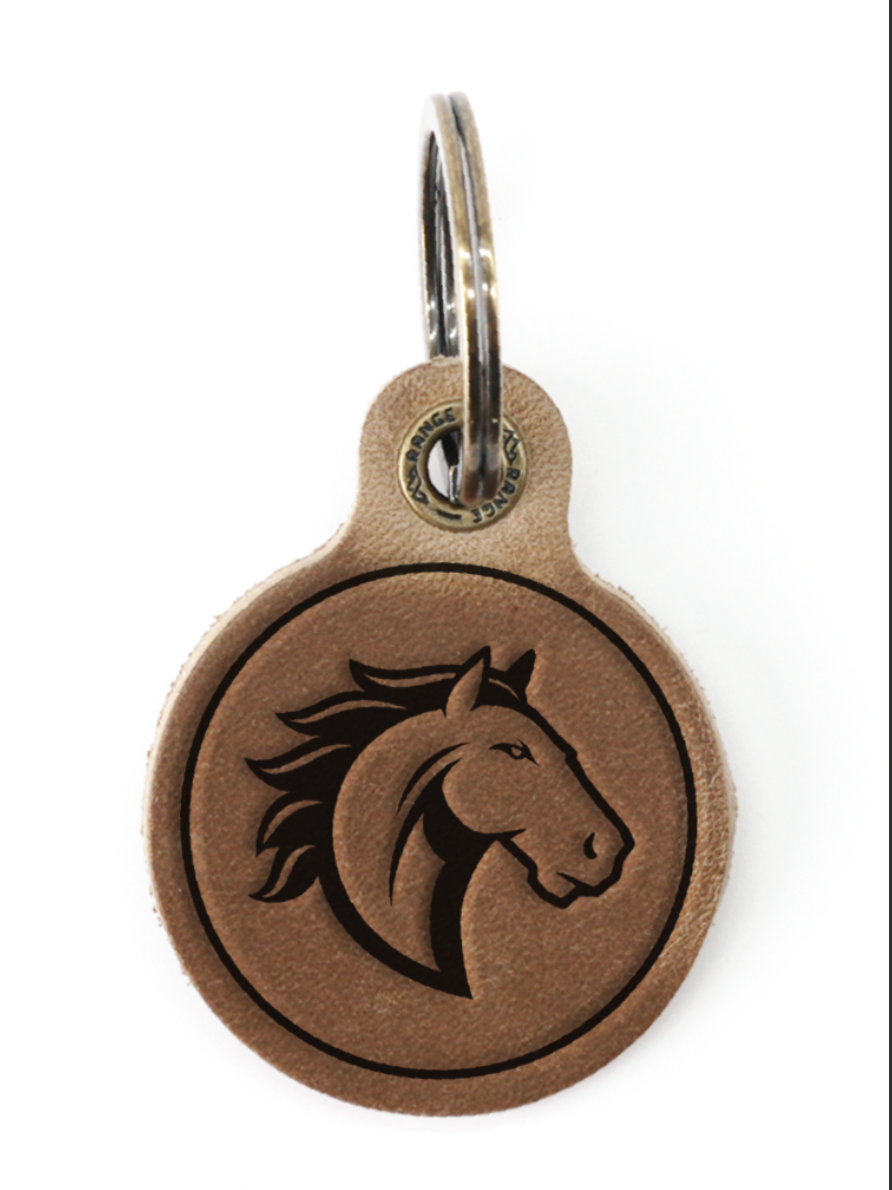 Mustang Leather Keychain