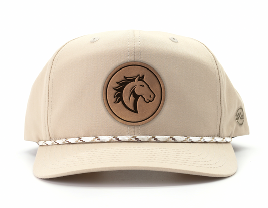 Mustang Leather Patch Rope Hat