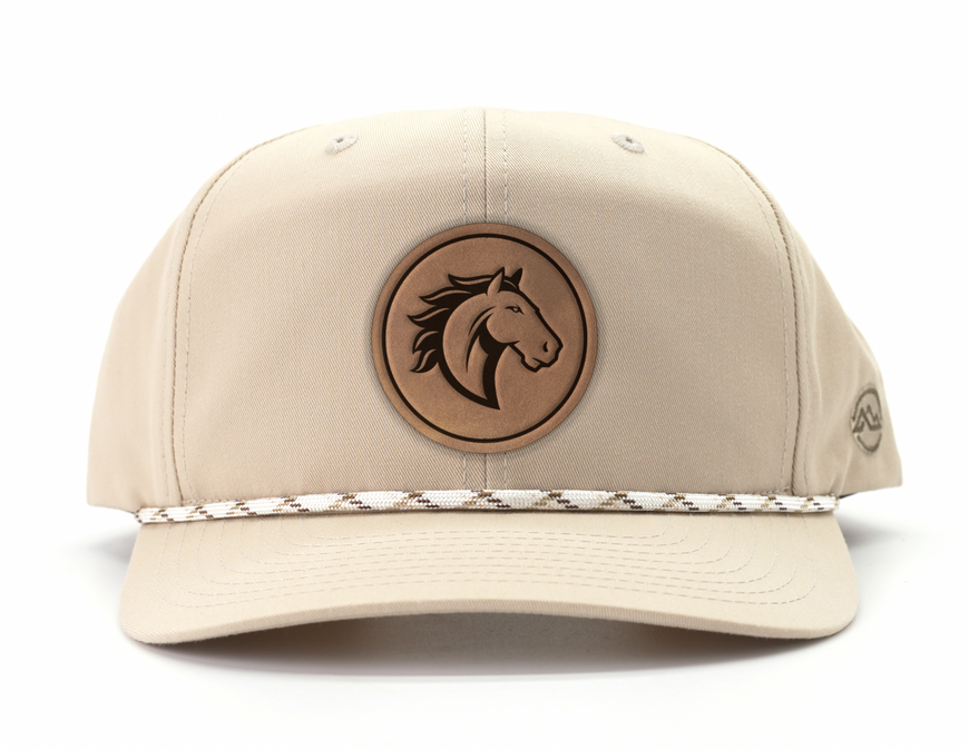 Mustang Leather Patch Rope Hat