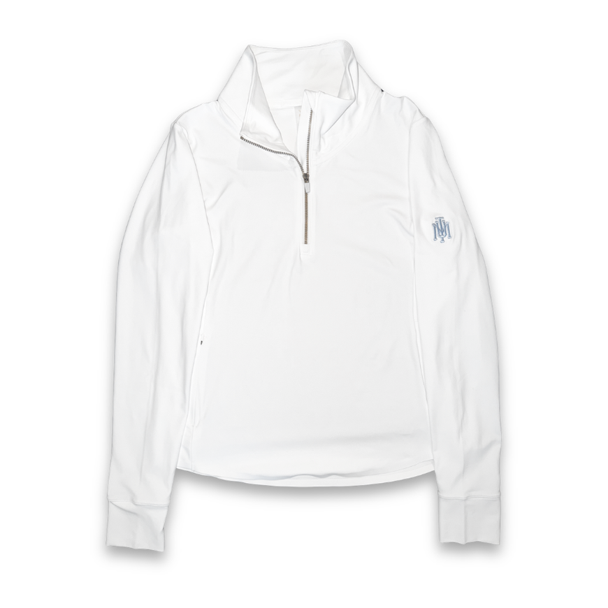 Rhone Course to Court 1/4 Zip-Snow White