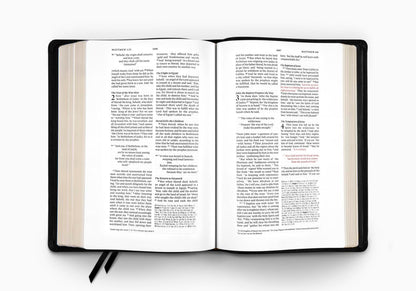 ESV Wide Margin Reference Bible, Red Letter (Black Leather)