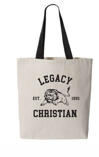 Legacy Christian canvas tote bag