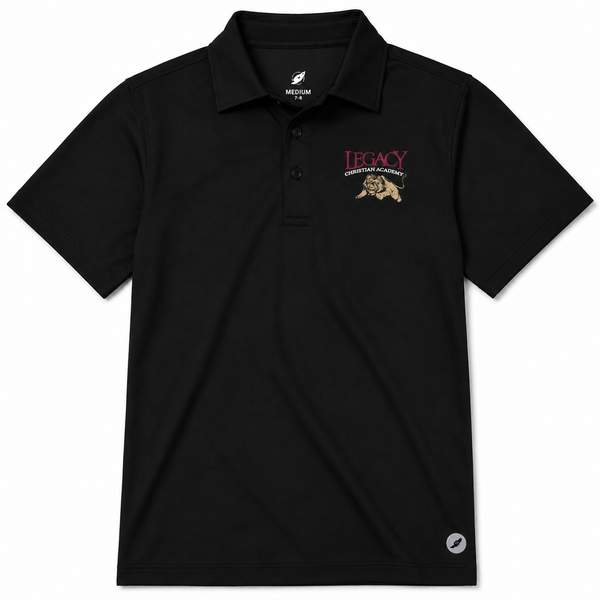 Legacy Christian Academy Core Adult Polo in Black