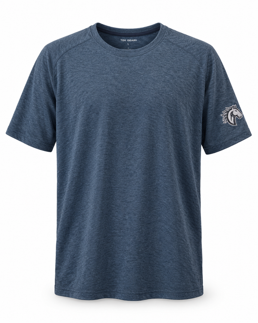 Rhone Invictus Training Tee V2- Shadow Blue Heather