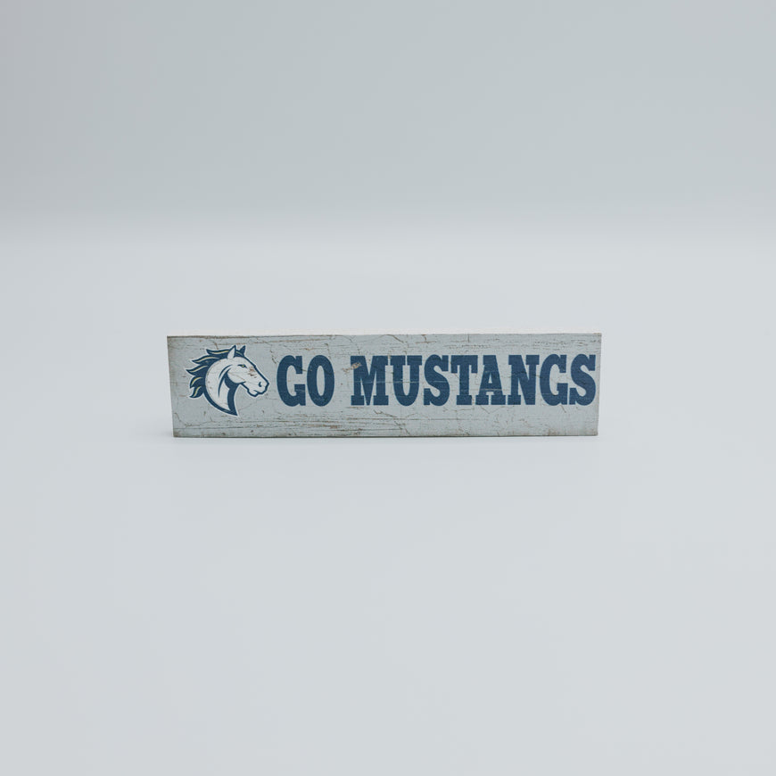 Go Mustangs Wood Magnet