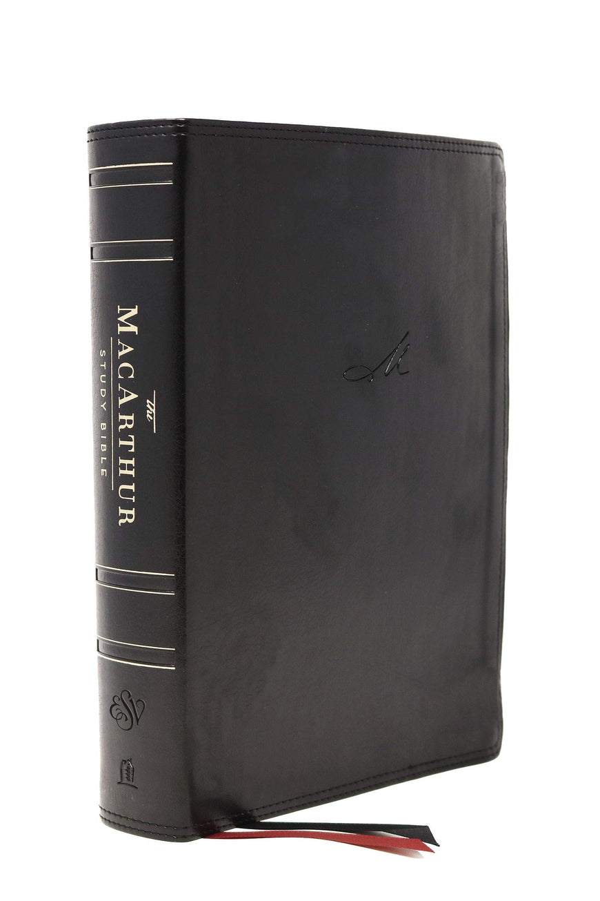 ESV MacArthur Study Bible, Black Leather Soft