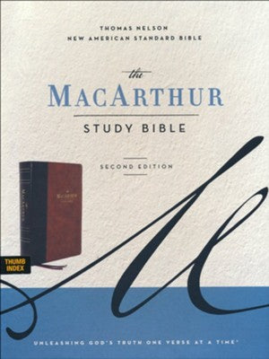 NASB, MacArthur Study Bible, 2nd Edition Leathersoft Brown (Indexed)