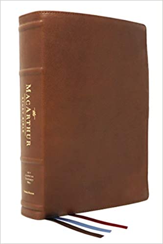 NASB, MacArthur Study Bible, 2nd Edition, Premium Goatskin Leather, Brown, Premier Collection, Comfort Print